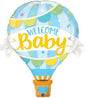 Welcome Baby Boy Blue Hot Air 42 inch Qualatex