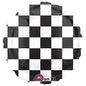 Chequered Black White Print 18 inch Round Anagram