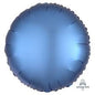 SATIN LUXE  Azure Blue Round 18 inch Anagram