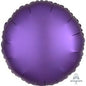 SATIN LUXE Round Purple Royale 18 inch Anagram