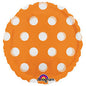 Orange with clear dots PLASTIC 18 inch Round Anagram