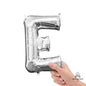 Letter E Silver - Air Filled Mini 16 inch - Anagram