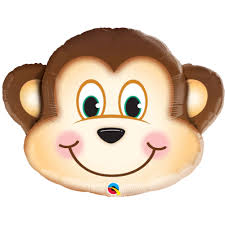 Mischievous Monkey head 35 inch Qualatex