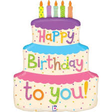 Betallic 27 inch Birthday Cake 45cm- 3 tier