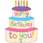 Betallic 27 inch Birthday Cake 45cm- 3 tier