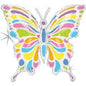 Supershape Holographic  Butterfly foil - 33 inch Betallic