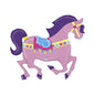 Carousel Horse 48 inch Betallic