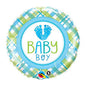 Baby Boy Feet / LOVE  (double sided )- 18 inch Qualatex