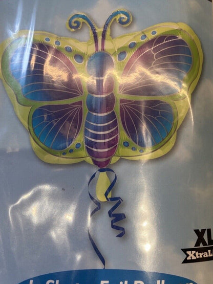 Butterfly foil - purple, blue, lime 18 inch Anagram