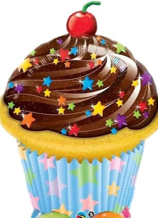 Cupcake Stars Supershape 35 inch Qualatex